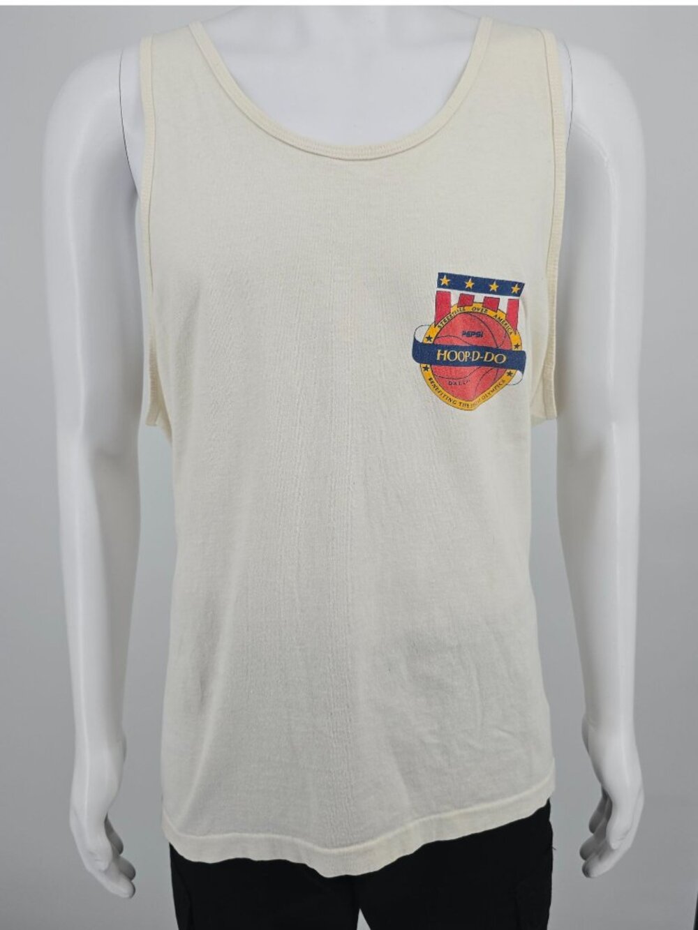 Vintage 1988 Pepsi Hoop-D-Do Dallas Texas Streetball Over America Tank Top (XL)